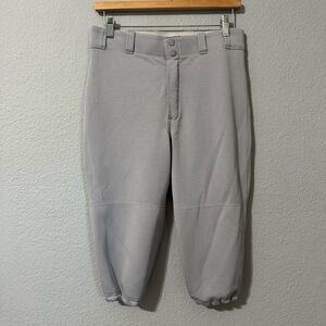 Majestic Unisex Youth Light Gray Baseball Shorts Size L Sporty Athletic Outfit